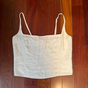 Abercrombie and Fitch White crop top